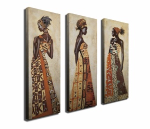 Tablou, 3 bucati CU01 Multicolor 20x70x3 cm - Img 3