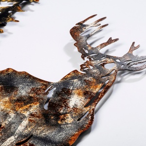 Tablou metalic Deer Multicolor 65x79 cm - Img 4