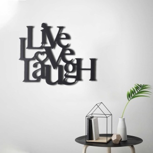 Tablou metalic Live Negru 40x49 cm - Img 2