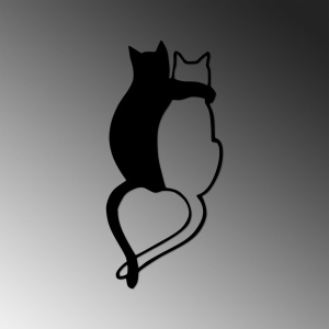 Tablou metalic Love Negru 33x70 cm - Img 5