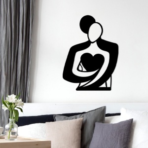 Tablou metalic Love Negru 70x0.15x52 cm - Img 3