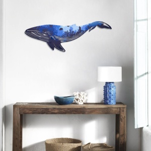 Tablou metalic Reef Multicolor 31x94 cm - Img 3