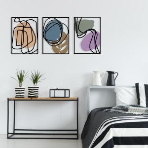 Tablou metalic Viyana Multicolor 129x54 cm - Img 2