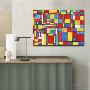 Tablou Rainbow Palette 3 Multicolor 70x100x3 cm - Img 1