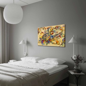 Tablou Viola Flow Multicolor 70x100x3 cm - Img 2