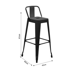 Taburet de bar pentru exterior, Model Utopia, culoare gri mat, Polipropilena, 42x42x97 cm - Img 14