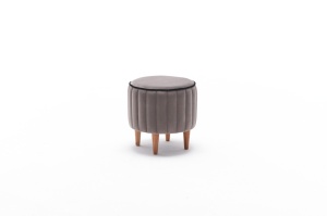 Taburet Lindy Gri 40x40x40 cm - Img 5