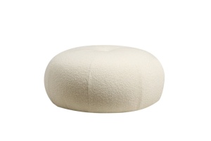 Taburet puf Tina Alb 55x55x35 cm - Img 2