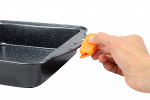 Tava pentru Copt cu Maner Silicon, 27 cm, Orange BH/1135 - Img 3