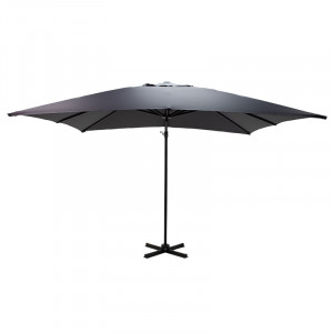 Umbrela de gradina suspendata cu rotatie de 360 de grade Raffaella aluminiu 3x3m antracit - Img 2