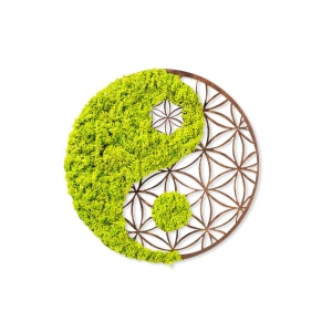 Accesoriu decorativ de perete Yin Yang Verde 44x1x44 cm - Img 4