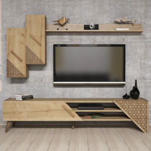Ansamblu Comoda TV Beril Oak - Img 3