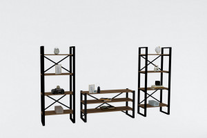 Ansamblu Comoda TV Egzotik Walnut - Img 2