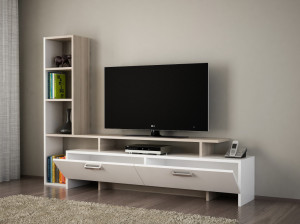 Ansamblu Comoda TV Şimal Alb-Cordoba - Img 2