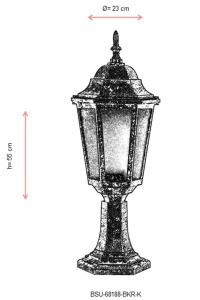 Aplica de perete exterior 68188 Maro 55x23 cm - Img 3