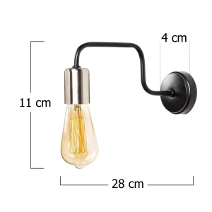 Aplica Denge Negru 4x28x11 cm - Img 3