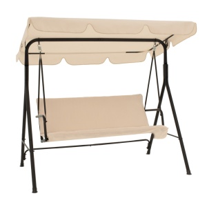 Balansoar de Gradina Model Globo, Bej/Negru, 170x110x153 cm - Img 1