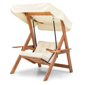 Balansoar Galata Swing S1 Crem 113x195x120 cm - Img 1