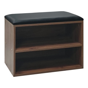 Bancă cu suport pantofi Kiana, nuc, 60x32x44 cm - Img 2