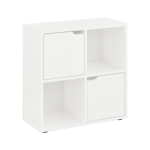 Bibliotecă Bookel, alb, 59.6x27.5x60.4 cm