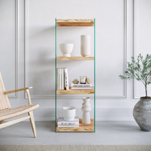 Biblioteca Model Niagara, Natur, 40x35x120 cm - Img 2
