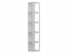 Biblioteca Model Texas, Alb/Alb, 33,7x29,5x180 cm - Img 2