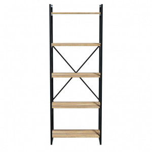 Biblioteca Pako World, Model Baker, 66x34x180 cm, Nuc/Negru - Img 3