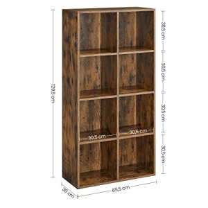 Biblioteca Vasagle, Model Marshall, 65.5x30x129.5 cm, Antic - Img 4