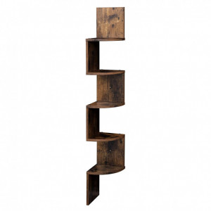Biblioteca Vasagle, Model Shelby, 20x20x127,5 cm, Maro Rustic - Img 4