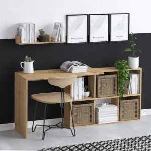 Birou Blake Stejar 74x145x45 cm - Img 3