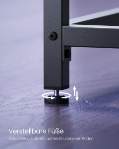 Birou Gaming Vasagle, model Miriam, 120x60X75 cm, Negru - Img 7