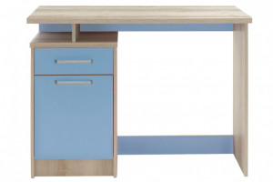 Birou pentru Copii Pako World, model Looney, 100x75x55 cm, Stejar castillo/Albastru - Img 4