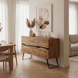 Bufet - Comodă Living Imena Cabinet, natur, 148x43.5x86 cm