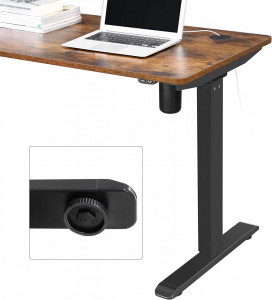 Cadru pentru Birou Songmics, model Caiden, 110-155x68-116x58 cm, Maro/Negru - Img 5
