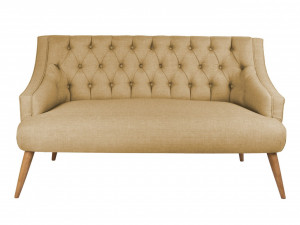 Canapea 2 locuri Nazim Camel 141x81 cm - Img 1