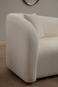 Canapea 3 locuri Asos Crem 225x76x75 cm - Img 3
