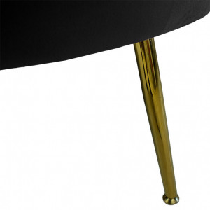 Canapea Daimon 2 Locuri Negru 134x70x77 cm - Img 6
