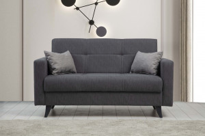 Canapea extensibila 2 locuri Nabulsi Gri inchis 127x46 cm - Img 1
