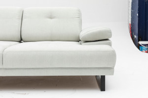 Canapea extensibila 2 locuri Yusef Gri 202x85 cm - Img 3