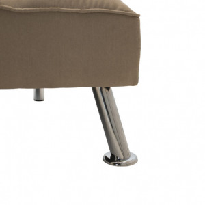 Canapea extensibila 3 locuri Rebel cu material textil de culoare bej-maro 189x92x82cm - Img 6
