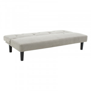 Canapea extensibila Breathe material textil gri 167x77x73 cm - Img 2