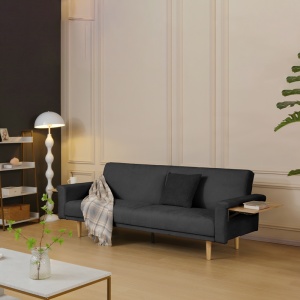 Canapea extensibilă Flexo, antracit, 220x84.5x82 cm