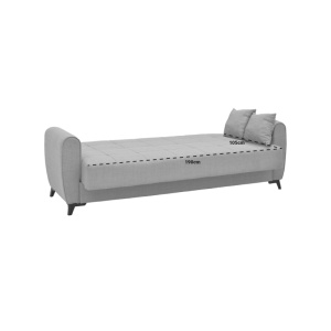 Canapea Extensibila Lincoln, gri deschis, 3 locuri, 225x75x85 cm - Img 9