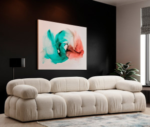 Canapea modulara Duha Crem 98x79 cm - Img 3