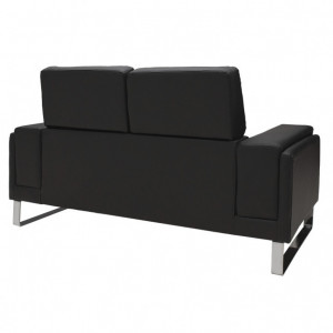 Canapea Shea 2 Locuri Negru 158x80x87 cm - Img 5