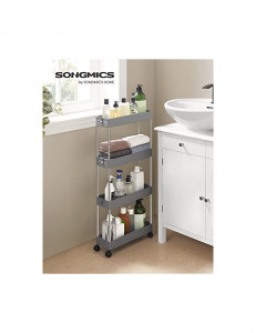 Carucior pentru depozitare, Songmics, Gri, KSC008G01, 40 x 12 x 86 cm - Img 2