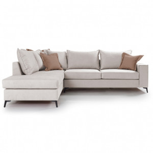 Coltar Dreapta Boston Crem - Mocha 290x235x95 cm - Img 2