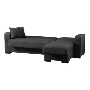 Colțar extensibil reversibil Dumma, antracit, 226x148x86 cm - Img 3