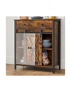 Comoda Model Allen, Maro rustic/Negru, 70x30x80 cm - Img 3