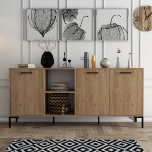 Comoda Model Aurora, Stejar, 180x45x80 cm - Img 2